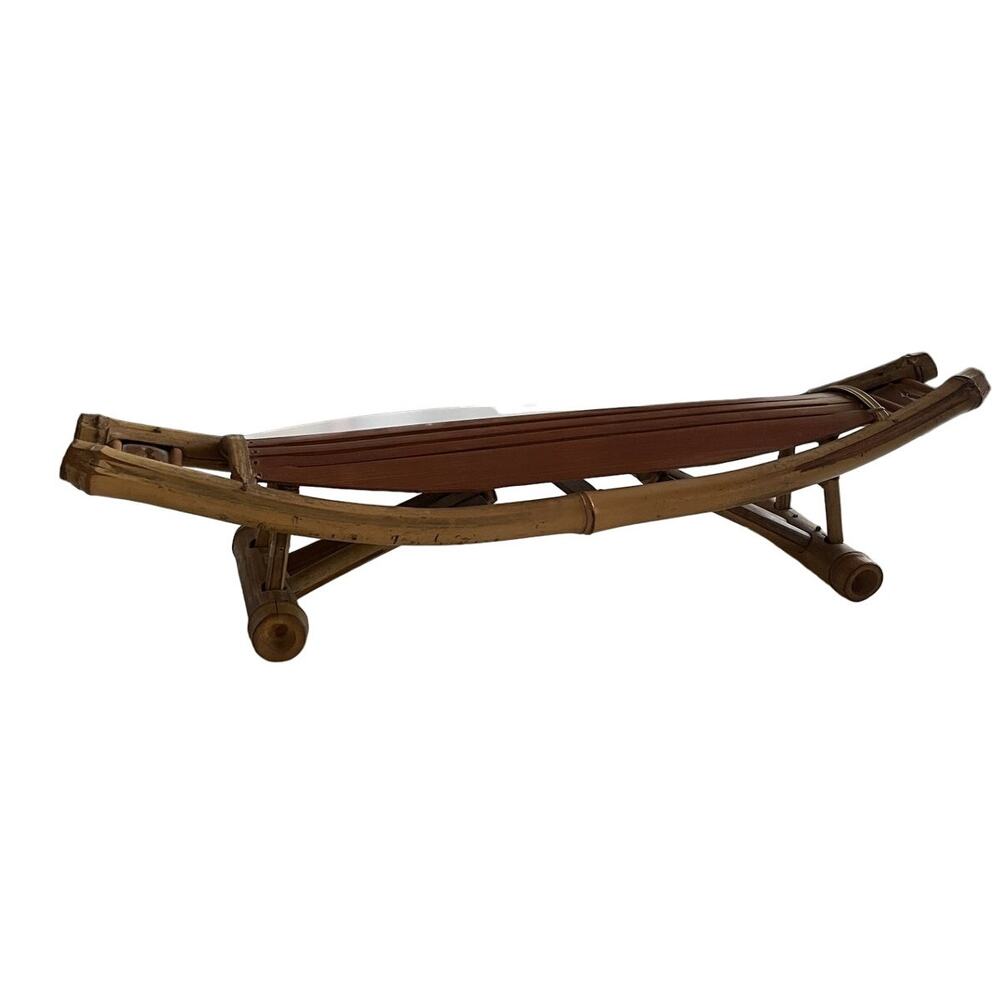 Antique Folding Bamboo Japanese or Chinese head rest (possible Takamakura?)